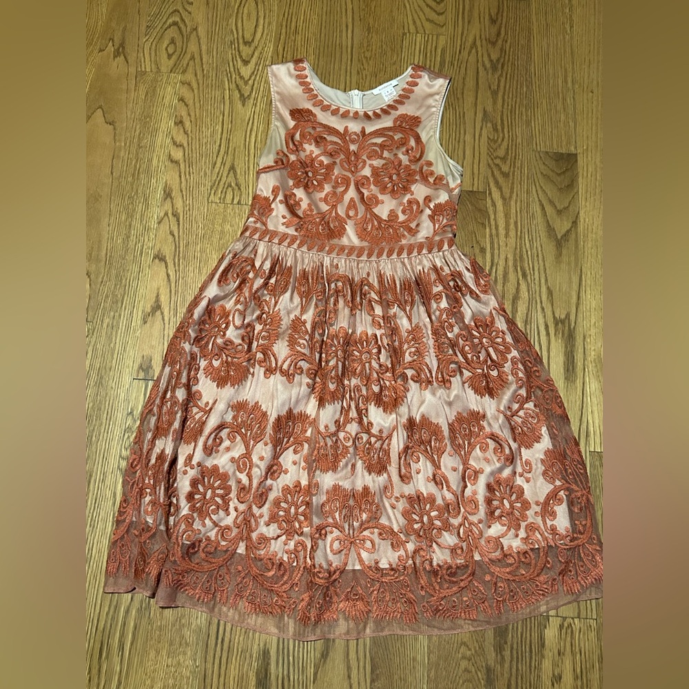 Sundance Love at First Sight Thule Embroidered Lace Overlay Sleeveless Dress - Picture 3 of 12